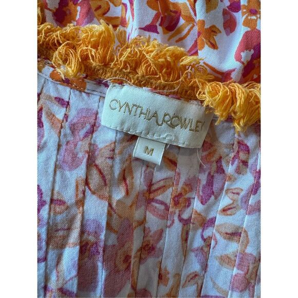 Cynthia Rowley Orange Pink Floral Shift Mini Dress - Picture 6 of 6